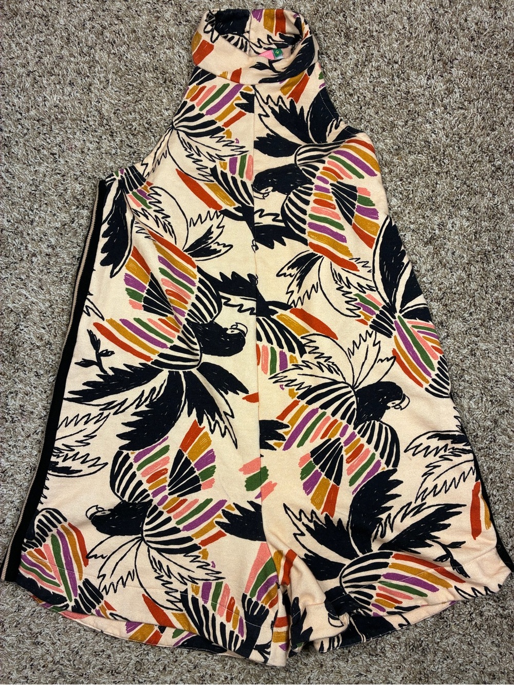 FARM Rio “colorful birds flying in air” Printed Romper - Picture 2 of 15